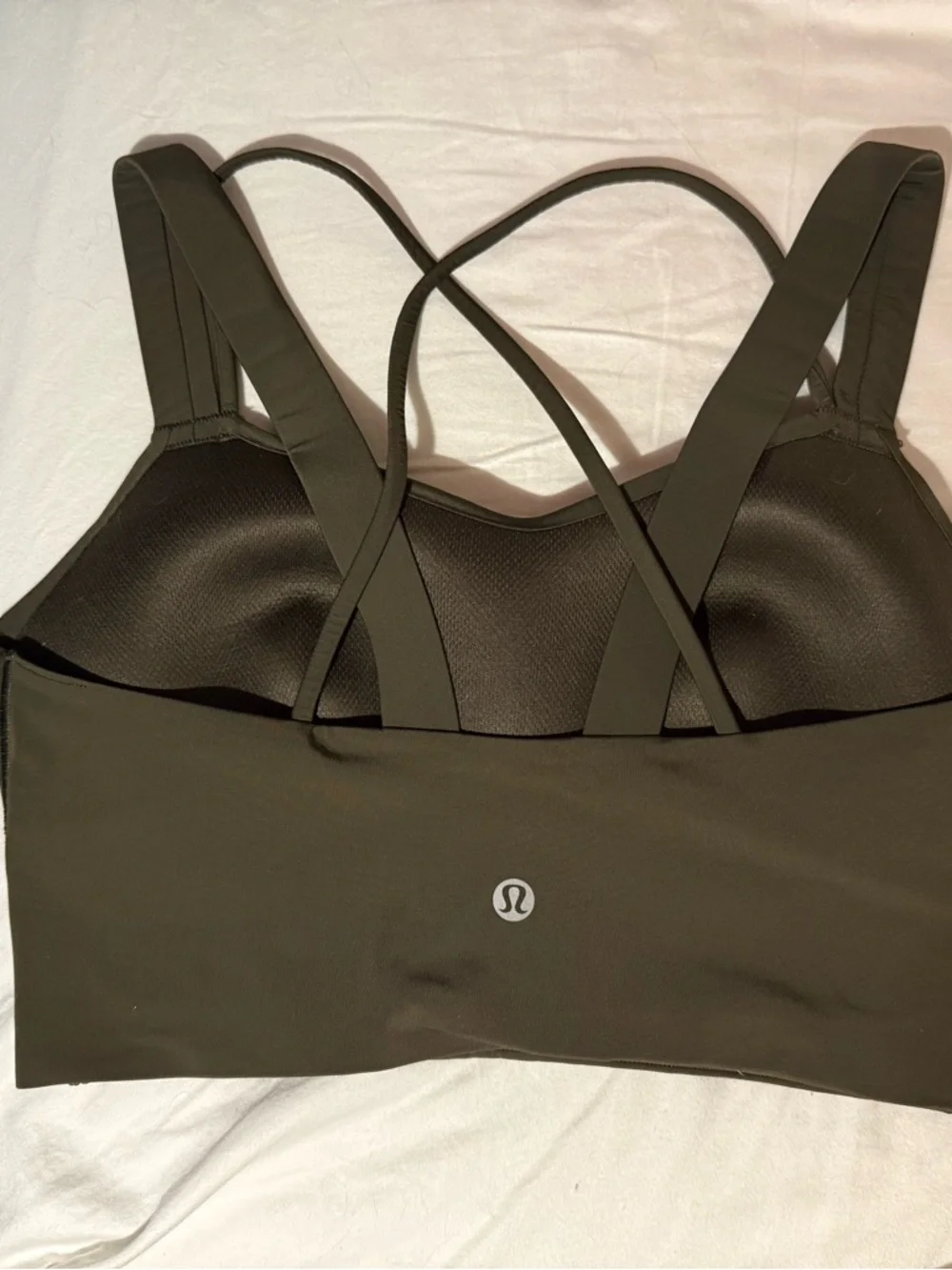 Lululemon Like a Cloud Longline Bra Light Support, D/DD Cup - Dark Olive - Picture 2 of 2